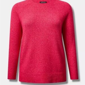 Torrid Vibrant Pink Crew Neck Sweater